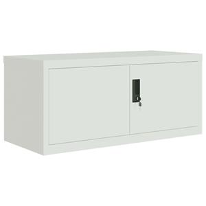 vidaXL Aktenschrank Aktenschrank Büroschrank Home Office Ablage Büro Hellgrau 90x40x145 cm