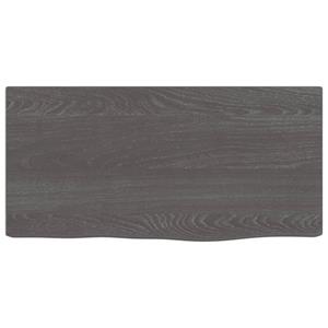 vidaXL Wandschap 40x20x6 cm behandeld massief eikenhout donkerbruin