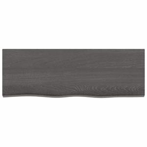 vidaXL Wandschap 80x30x(2-4)cm behandeld massief eikenhout donkerbruin