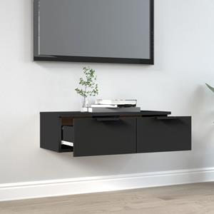vidaXL Wandkast 68x30x20 cm bewerkt hout zwart