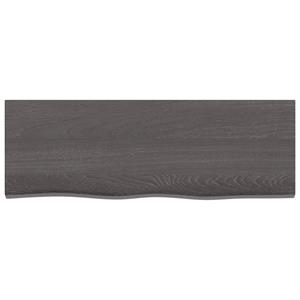 vidaXL Wandschap 80x30x2 cm behandeld massief eikenhout donkerbruin