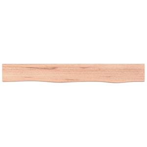 vidaXL Wandschap 80x10x6 cm behandeld massief eikenhout lichtbruin