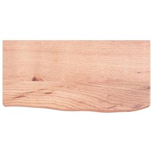 vidaXL Wandschap 60x30x(2-6) cm behandeld massief eikenhout lichtbruin