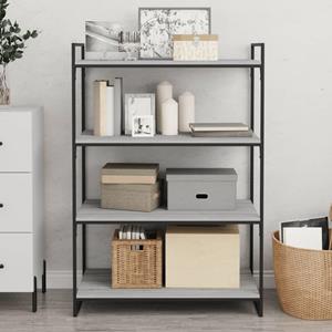 vidaXL Wandschappen 4 st 80x40x1,5 cm bewerkt hout grijs sonoma eiken