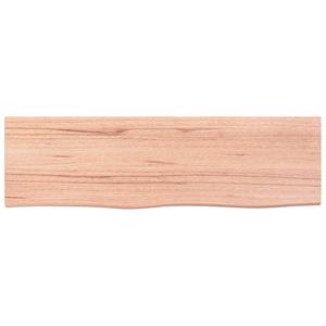vidaXL Wandschap 100x30x(2-4)cm behandeld massief eikenhout lichtbruin