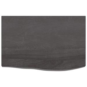 vidaXL Wandschap 60x40x(2-4)cm behandeld massief eikenhout donkerbruin