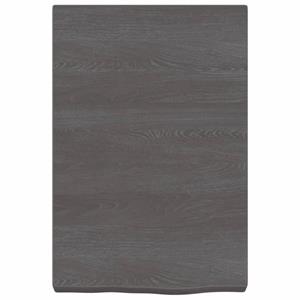 vidaXL Wandschap 40x60x(2-6)cm behandeld massief eikenhout donkerbruin