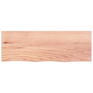 vidaXL Wandschap 80x30x(2-6) cm behandeld massief eikenhout lichtbruin