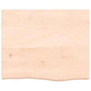 vidaXL Wandschap 60x50x(2-6) cm onbehandeld massief eikenhout