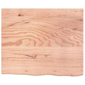 vidaXL Wandschap 60x50x(2-4) cm behandeld massief eikenhout lichtbruin