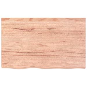 vidaXL Wandschap 80x50x(2-4) cm behandeld massief eikenhout lichtbruin