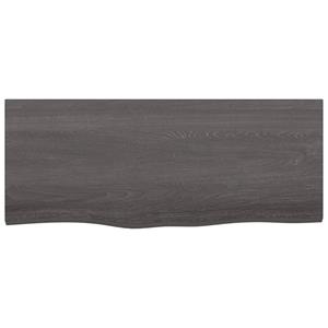 vidaXL Wandschap behandeld massief eikenhout donkerbruin