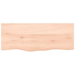 vidaXL Wandschap 100x40x2 cm onbehandeld massief eikenhout