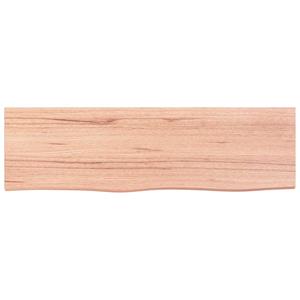 vidaXL Wandschap 100x30x(2-6)cm behandeld massief eikenhout lichtbruin