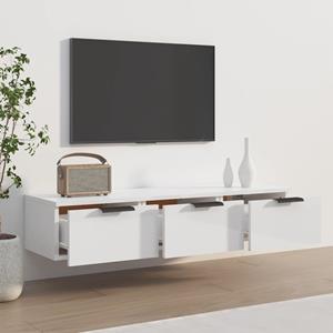 vidaXL Wandkast 102x30x20 cm bewerkt hout hoogglans wit