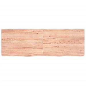 vidaXL Wandschap 120x40x(2-4)cm behandeld massief eikenhout lichtbruin