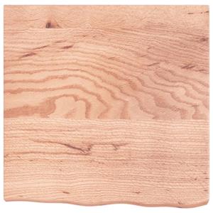 vidaXL Wandschap 60x60x(2-6) cm behandeld massief eikenhout lichtbruin