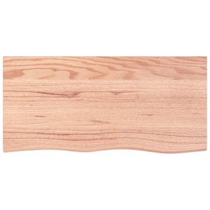 vidaXL Wandschap 100x50x(2-4)cm behandeld massief eikenhout lichtbruin