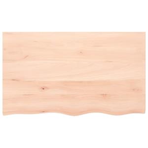 vidaXL Wandschap 100x60x(2-4) cm onbehandeld massief eikenhout