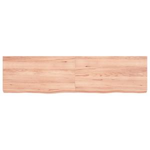 vidaXL Wandschap 120x30x(2-6)cm behandeld massief eikenhout lichtbruin