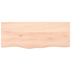 vidaXL Wandschap 100x40x(2-6) cm onbehandeld massief eikenhout