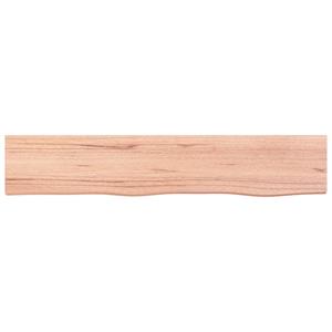 vidaXL Wandschap 100x20x6 cm behandeld massief eikenhout lichtbruin