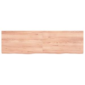vidaXL Wandschap 140x40x(2-4)cm behandeld massief eikenhout lichtbruin