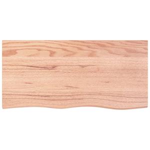 vidaXL Wandschap 100x50x(2-6)cm behandeld massief eikenhout lichtbruin