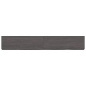 vidaXL Wandschap behandeld massief eikenhout donkerbruin