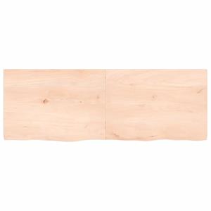 vidaXL Wandschap 140x50x(2-4) cm onbehandeld massief eikenhout