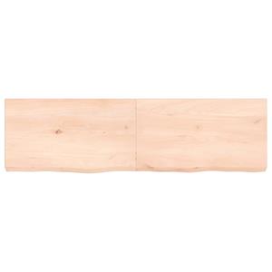vidaXL Wandschap 140x40x(2-6) cm onbehandeld massief eikenhout