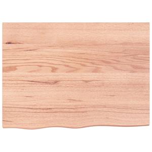 vidaXL Wandschap 80x60x(2-6) cm behandeld massief eikenhout lichtbruin