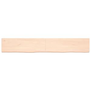 vidaXL Wandschap 180x30x(2-6) cm onbehandeld massief eikenhout