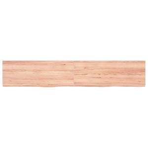 vidaXL Wandschap 160x30x(2-6)cm behandeld massief eikenhout lichtbruin