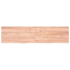 vidaXL Wandschap 160x40x(2-4)cm behandeld massief eikenhout lichtbruin