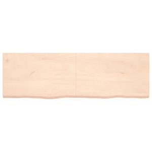 vidaXL Wandschap 160x50x(2-4) cm onbehandeld massief eikenhout