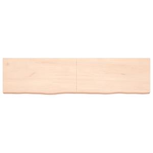 vidaXL Wandschap 160x40x(2-6) cm onbehandeld massief eikenhout