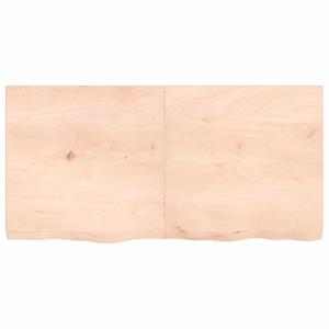 vidaXL Wandschap 120x60x(2-6) cm onbehandeld massief eikenhout