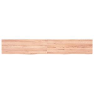 vidaXL Wandschap 180x30x(2-6)cm behandeld massief eikenhout lichtbruin