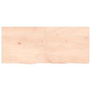 vidaXL Wandschap 140x60x(2-4) cm onbehandeld massief eikenhout
