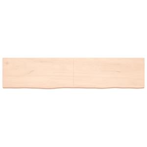 vidaXL Wandschap 180x40x(2-6) cm onbehandeld massief eikenhout
