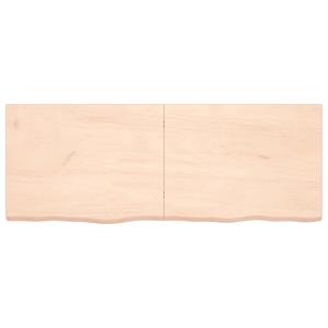 vidaXL Wandschap 160x60x(2-4) cm onbehandeld massief eikenhout