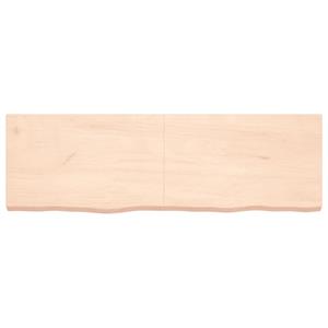 vidaXL Wandschap 160x50x(2-6) cm onbehandeld massief eikenhout