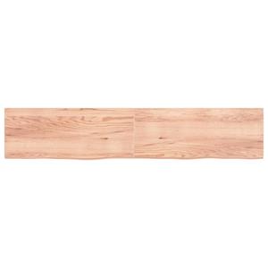 vidaXL Wandschap 200x40x(2-4)cm behandeld massief eikenhout lichtbruin