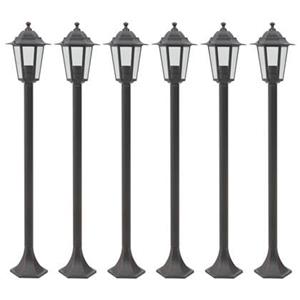 VidaXL Paalverlichting voor tuin E27 110 cm aluminium brons 6 st