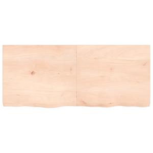 vidaXL Wandschap 140x60x(2-6) cm onbehandeld massief eikenhout