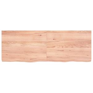 vidaXL Wandschap 140x50x(2-6)cm behandeld massief eikenhout lichtbruin