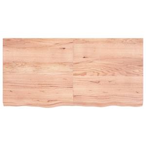 vidaXL Wandschap 120x60x(2-6)cm behandeld massief eikenhout lichtbruin