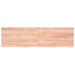 vidaXL Wandschap 180x50x(2-4)cm behandeld massief eikenhout lichtbruin