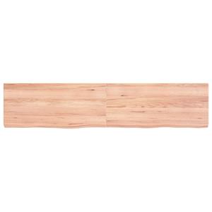 vidaXL Wandschap 180x40x(2-6)cm behandeld massief eikenhout lichtbruin